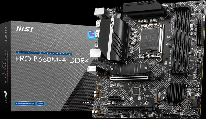 Image du produit MSI PRO B660M-A DDR4 (LGA 1700, Intel B660, mATX)