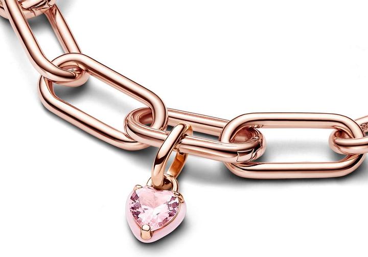 Produktbild Pandora ME Rosafarbenes Chakra Herz Mini Charm (Metall, rosevergoldet, Emaille)