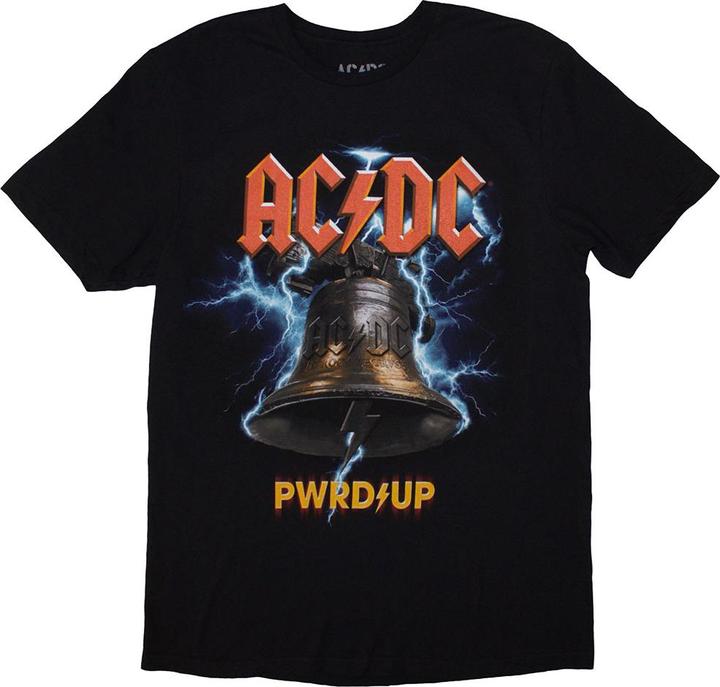 Actual product image AC/DC Unisex Adult PWRD-UP In Rock We Trust Back Print T-Shirt (3XL)