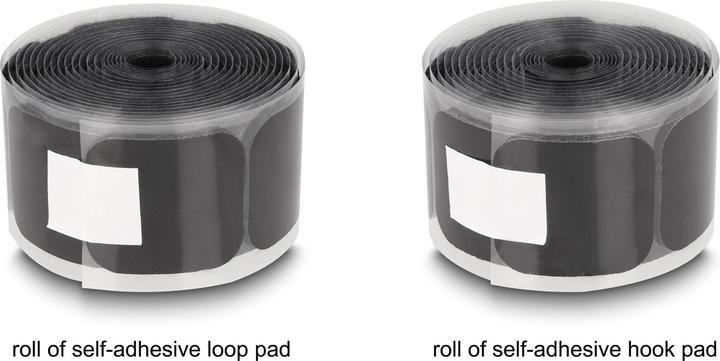Actual product image Delock Velcro pad on roll self-adhesive with adhesive and fleece pad 45 x 50 mm (Velcro cable ties, 5 mm, 1 pcs.)