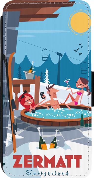 Image du produit PhoneLook Coque Wallet noir Zermatt Mountain Jacuzzi (Apple iPhone 14 Pro Max)