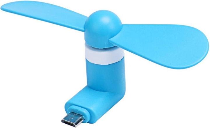 Produktbild PhoneLook Mini Ventilator für Smartphone blau perfekt für Unterwegs und heisse Tage Micro-USB (Android)