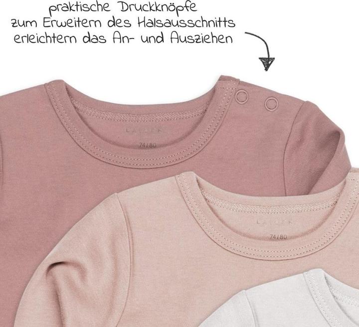 Image du produit La Loona LaLoona Body bébé manches longues Body manches longues 6pcs - Beige Gris - (80)