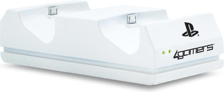 Immagine prodotto 4Gamers Charge+ Twin Charging Dock con panno di pulizia - bianco (PS4)