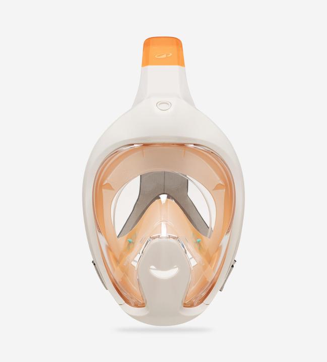 Produktbild Subea Schnorchelmaske Easybreath Kinder 6–10 Jahre XS mit Tasche beige/orange