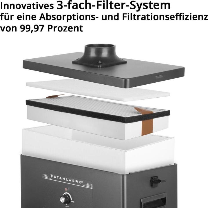 Actual product image Stahlwerk Fume extraction unit FE-210 ST with triple filter and 210 W extraction system (Extraction system)