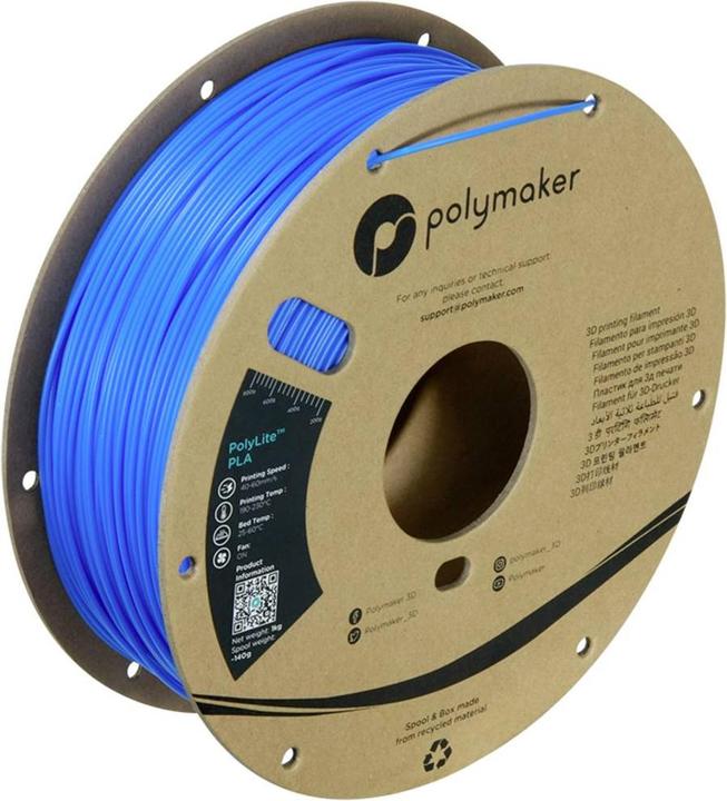 Actual product image Polymaker PolyLite PLA (PLA, 1.75 mm, 1000 g, Blue)