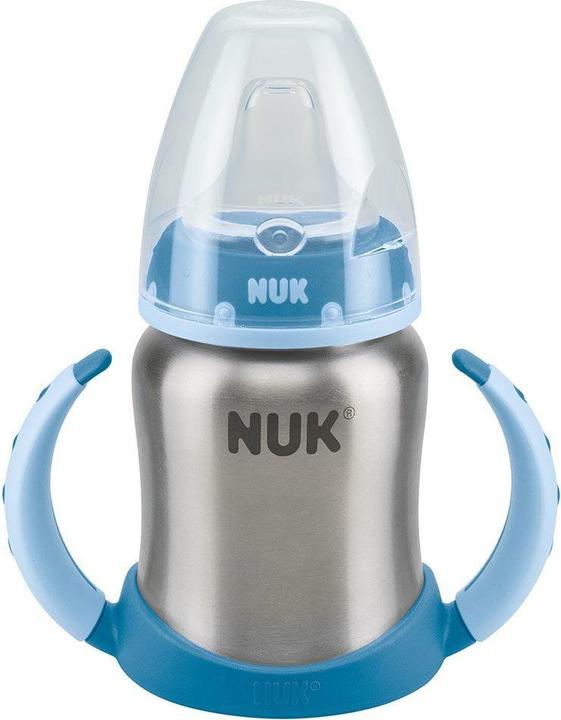 Produktbild NUK Learner Cup Edelstahl, Flaschenkörper aus hochwertigem Edelstahl, 125ml, blau