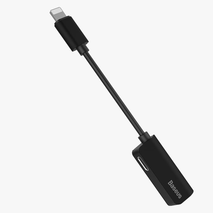 Image du produit Baseus Adaptateur L32 IP mâle vers 3.5mm+IP femelle Noir (Jack 3.5mm, Lightning)
