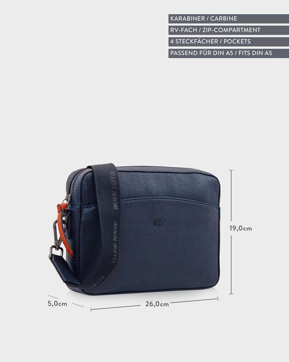 Actual product image Braun Büffel Novara shoulder bag leather 26.5 cm