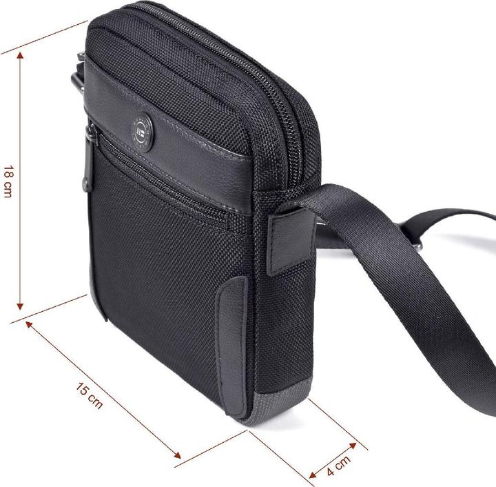 Image du produit Miguel Bellido Sac à bandoulière en textile et cuir