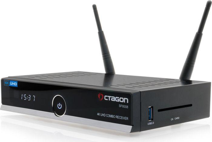 Actual product image Octagon SF 8008 4K Combo (8 GB, DVB-S2X, DVB-C/T2 Dual, CI+ slot)