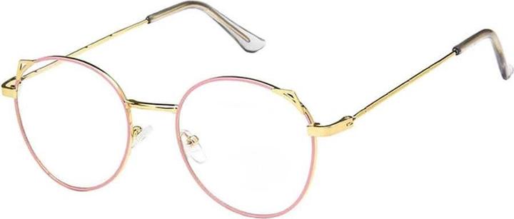 JTI Anti-Blaulicht-Brille, Katzenohren - Rosa / Gold