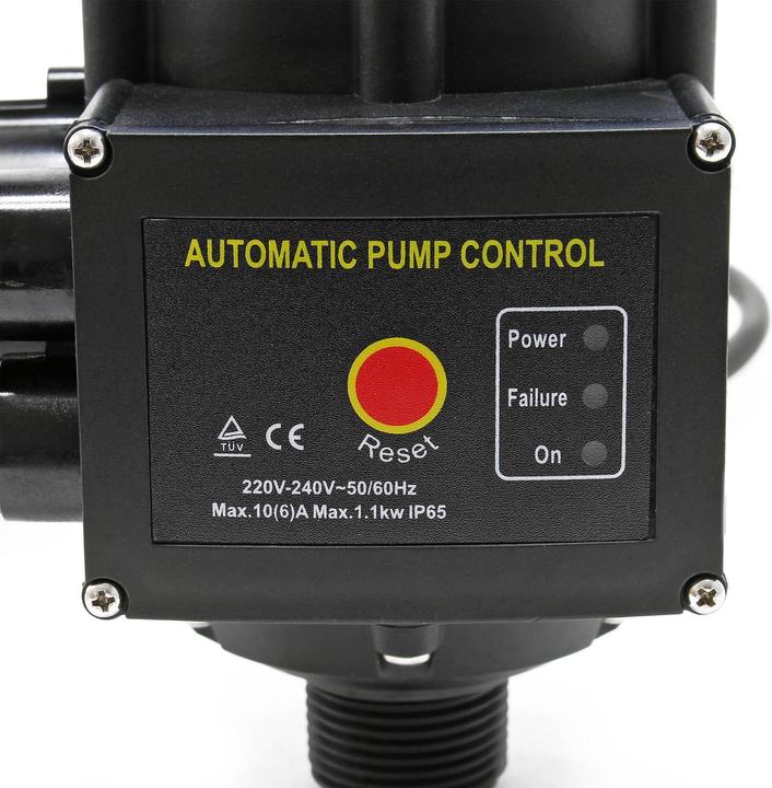 Actual product image Wiltec Pressure Switch EPC-2 230V with 2 Cables for Domestic Waterworks & Pumps with Dry-Run Protection (Domestic water pump)