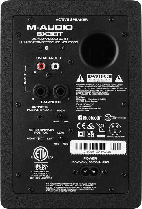 Actual product image M-Audio BX3BT (Active, Pair, 1x 50 W)