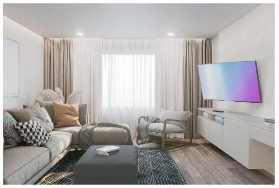 Actual product image Hama TV wall mount, swivelling, tilting, extra flat, 165 cm (65") up to 30 kg (Wall, 65", 30 kg)