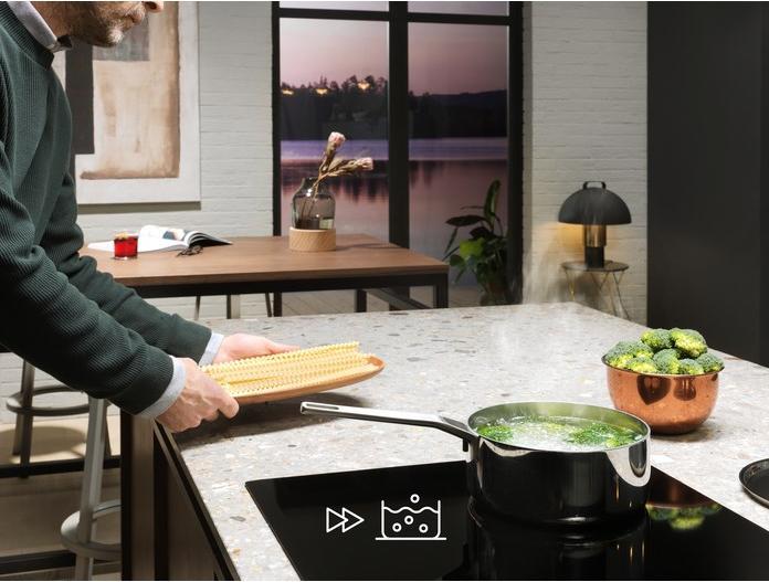 Actual product image Electrolux 60cm wide induction hob Hob2Hood LIL61434C