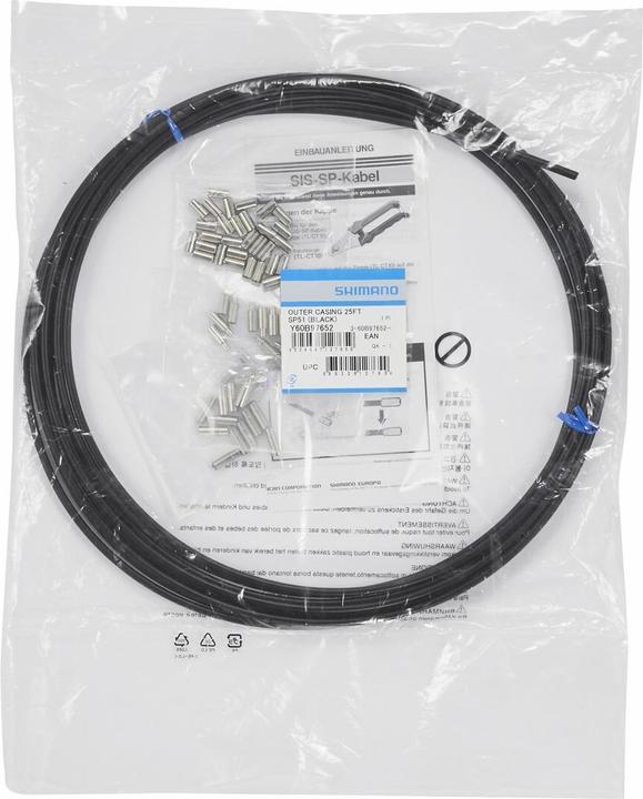 Actual product image Shimano SIS-SP51 shift cable outer sleeve with end caps