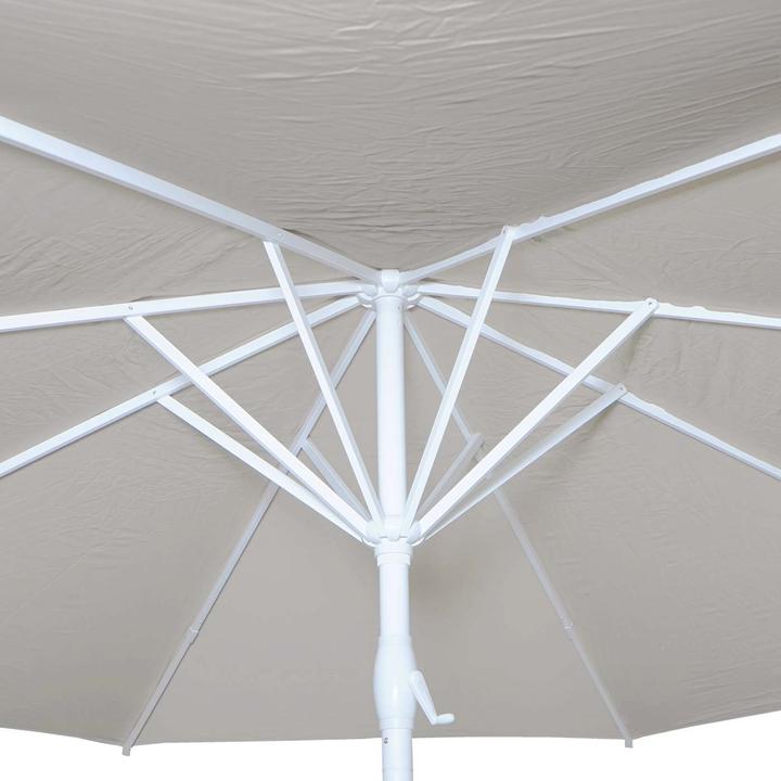 Produktbild Mendler Sonnenschirm Meran II, Gastronomie Marktschirm, Ø 5m Polyester/Alu Mast weiss 28kg - creme-beige mit (5 m)