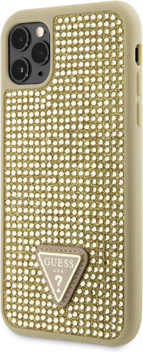 Image du produit Guess Étui en métal avec logo triangulaire en strass pour iPhone 11 Pro Gold (Apple iPhone 11 Pro)