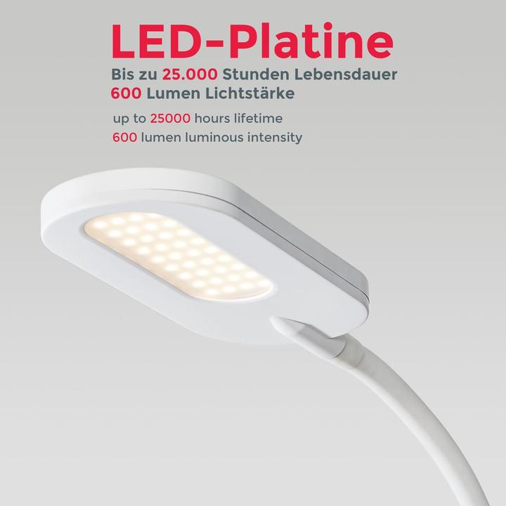 Actual product image B.K.Licht CCT LED floor lamp, matt white, 1xLED platinum/6.5W (600 lm)