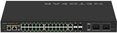 Actual product image Netgear PoE++ Switch AV Line M4250-26G4F-PoE++ 28 Port (30 Ports)