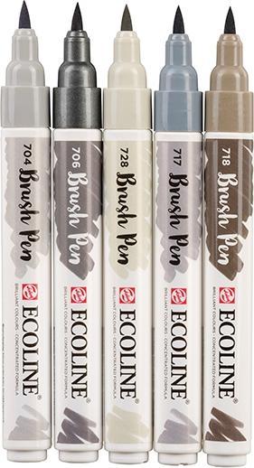 Actual product image Talens Ecoline Brush Pen (Multicoloured, White, 5 x)