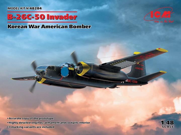 Immagine prodotto ICM B-26-50 Invader, bombardiere americano della Guerra di Corea