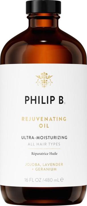 Actual product image Philip B. REJUVENATING OIL for dry to damaged hair & scalp 480 ml (480 ml, Liquid shampoo)