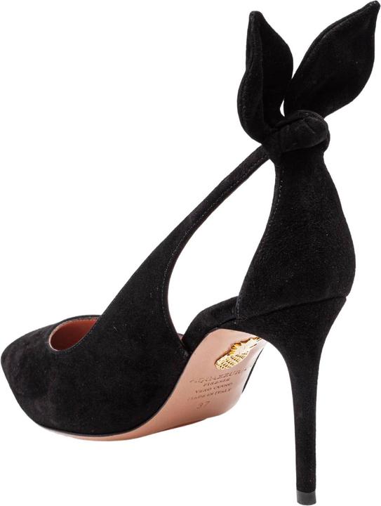 Produktbild Aquazzura bow tie pump 85 in black suede (38)