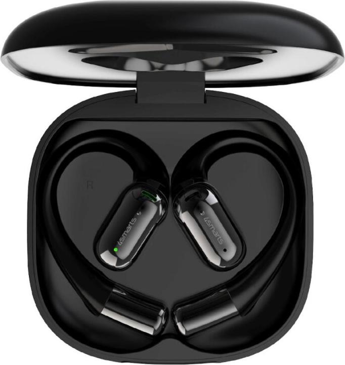 Productafbeelding 4smarts Open-Ear Bluetooth Kopfhörer SkyBuds AI Screen, Schwarz (28 h, Draadloze)