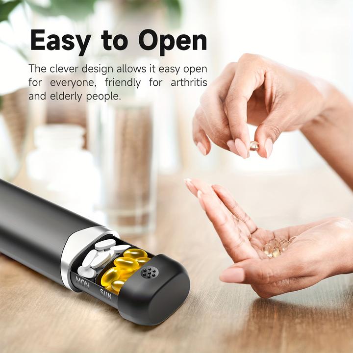 Actual product image PhoneLook Woche Pillendose tragbar 7 Tage kompakte Medikamenten-Dispenser