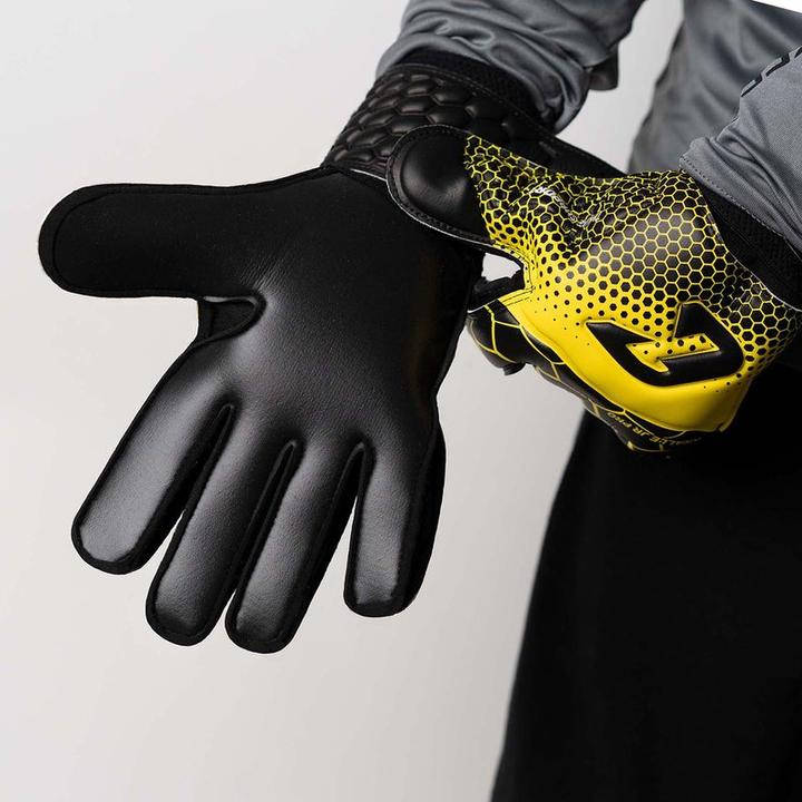 Produktbild Catch & Keep Fussballhandschuhe Kralle Junior Pro 3.0 Gr. 6 Gelb Torwart Keeper Goalie Handschuhe (6)