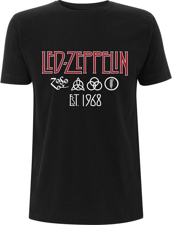 Immagine prodotto Led Zeppelin Est 1968 Maglietta Simboli Adulto Unisex (M)