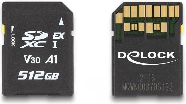 Delock SD Express geheugenkaart 512 GB (512 GB, SD, U3, UHS-I)