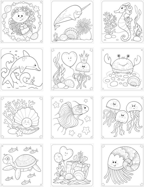 Produktbild Herlitz Mermaid Bilder-Set zum Ausmalen (20 x 20 cm)