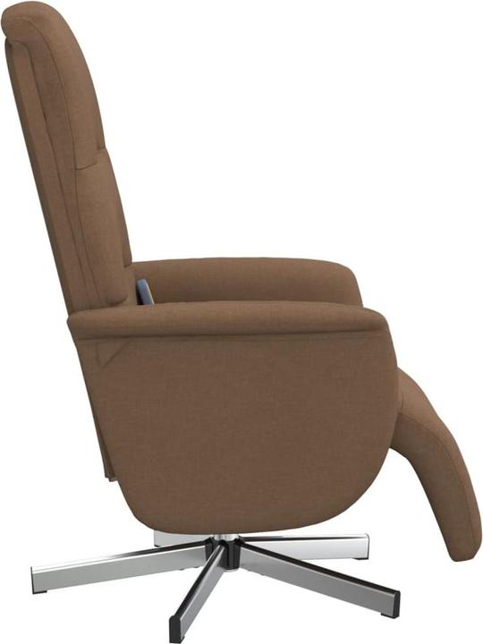 VidaXL Massagesessel mit Fussteil Braun Stoff,Farbe