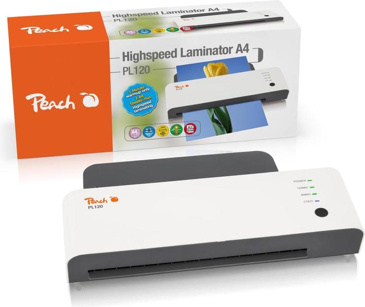 Image du produit Peach Plastifieuse Highspeed PL120 (125 µm, A4)