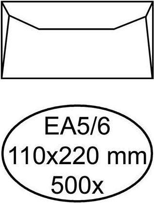 Produktbild Quantore 500 weisse gummierte Umschläge EA5/6 110 x 220 mm (110 x 220 mm, 500 x)