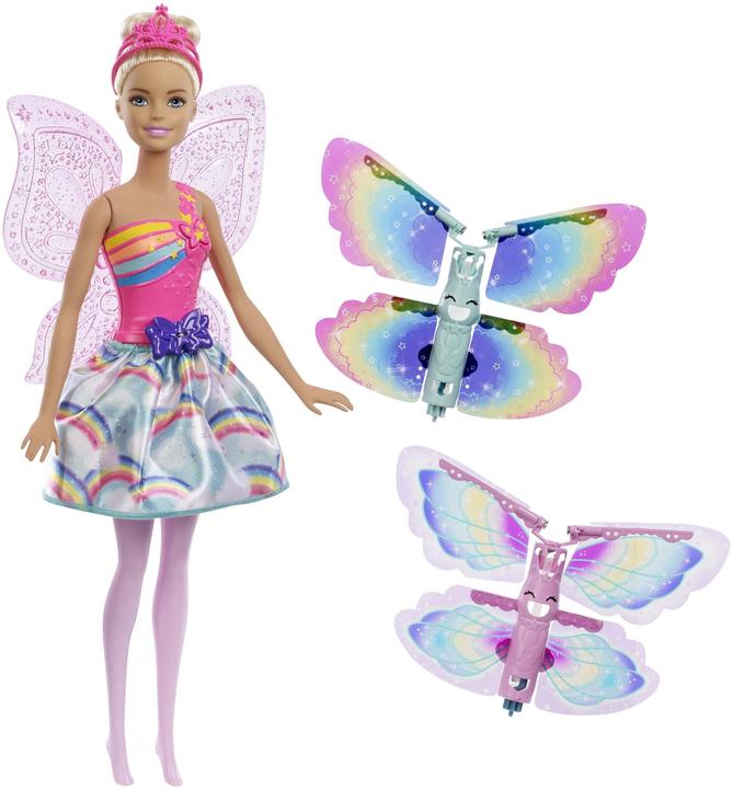 Image du produit Barbie Dreamtopia Royaume Arc-en-ciel Poupée magique fée des ailes (blonde)