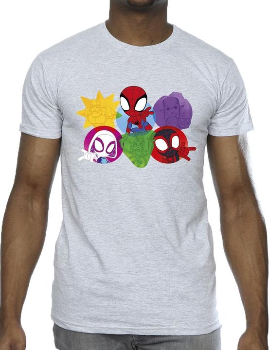 Image du produit - T-shirt SPIDEY AND HIS AMAZING FRIENDS FACES - Homme (3XL)