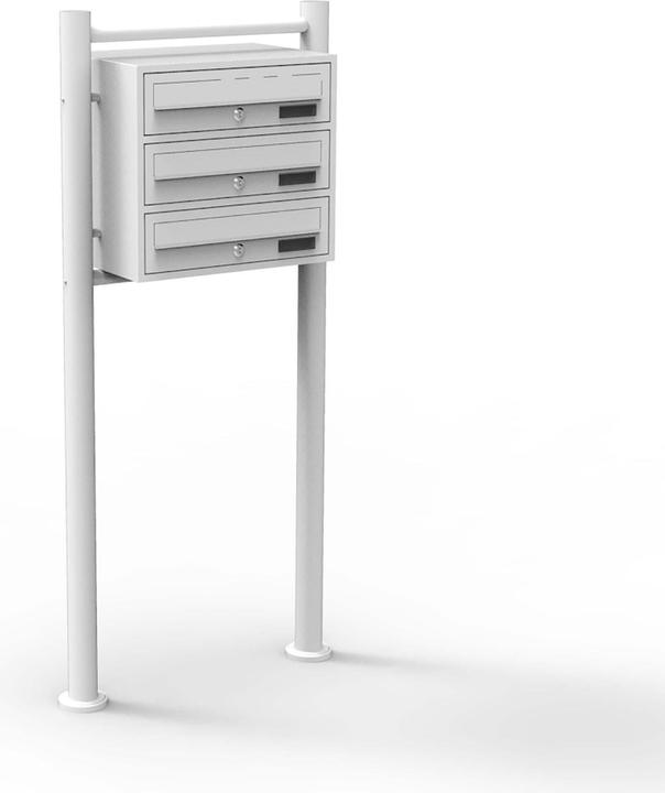 Actual product image Wiltec 3 letterbox system white 513x270x1150mm letterbox letterbox