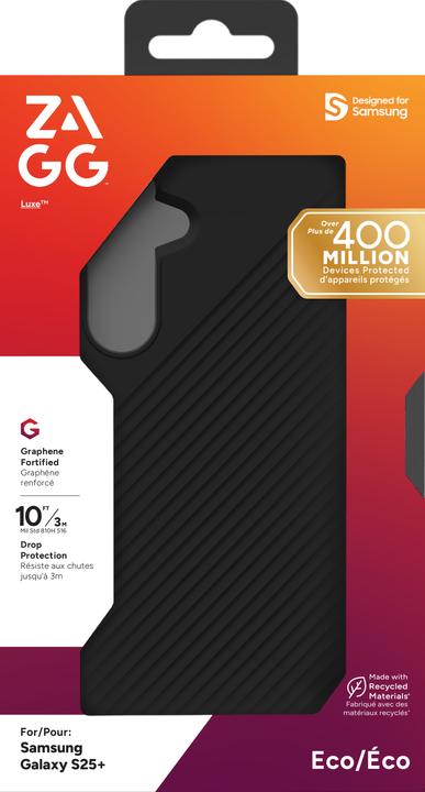 Actual product image Zagg Luxe Graphen Back Cover Schwarz Samsung Galaxy S25+ (Samsung Galaxy S25+)