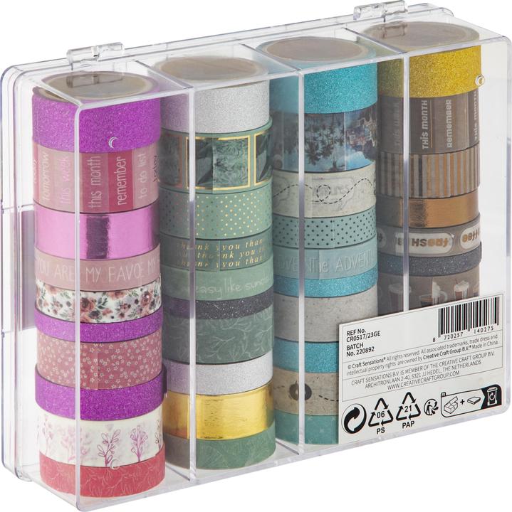 Produktbild Grafix Washi Tape im Vorratsbehälter, 40 Stück