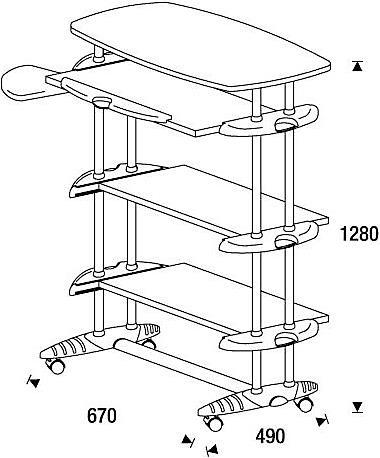 Immagine prodotto Certeo Scrivania per computer VIRTUAL ALTA di Rocada