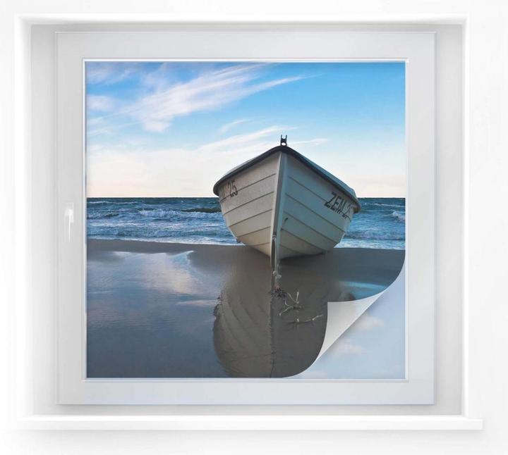 Produktbild Trenddeko Einsames Boot am Ufer (70 x 70 cm)