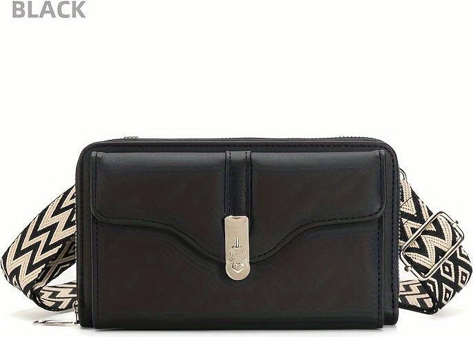 Only-Bags.Store Sac à bandoulière classique minimaliste, sac à bandoulière tendance avec motif géométrique et