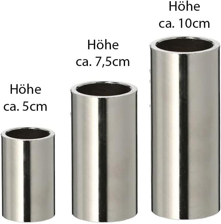 Actual product image Novaliv Set of 2 stick candle holders SILVER 2,5x5cm Christmas decoration candle holder magnet metal