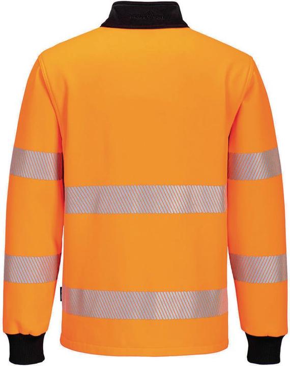 Actual product image Portwest Hi-vis 1/4 zip sweatshirt PW326 orange/black (M)
