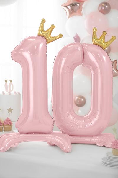 Actual product image Partydeco Balloon number 2 on foot - Pink